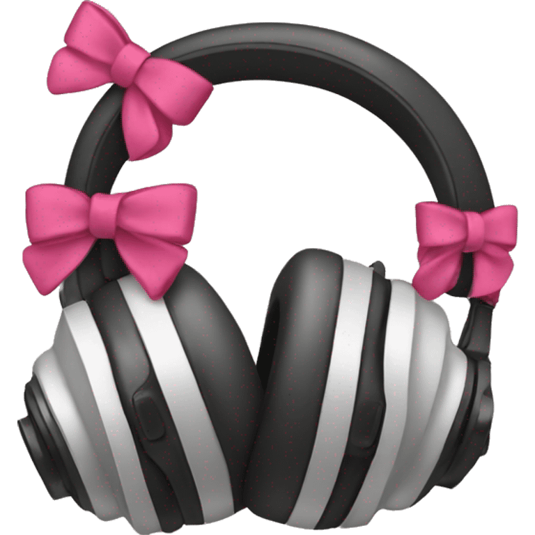 headphones with bows emoji