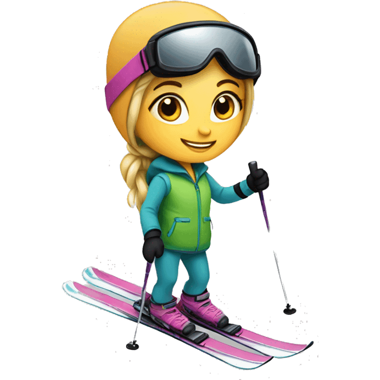 cute ski girl emoji