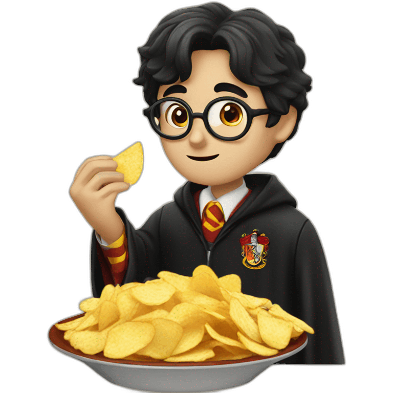 Harry potter eating chips and salsa emoji