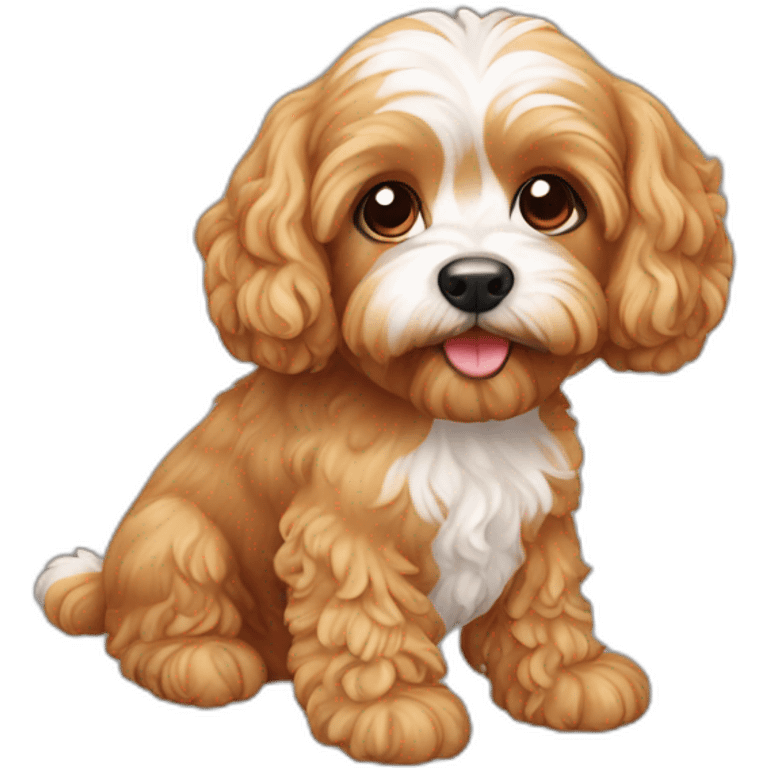 Cavapoo dog emoji