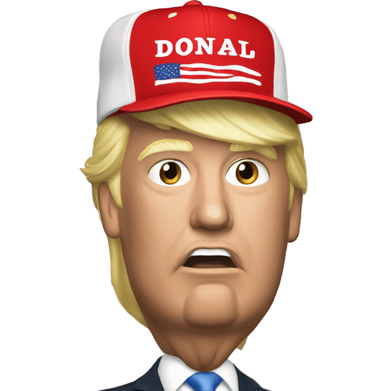 Donald trump wearing MAGA Cap emoji