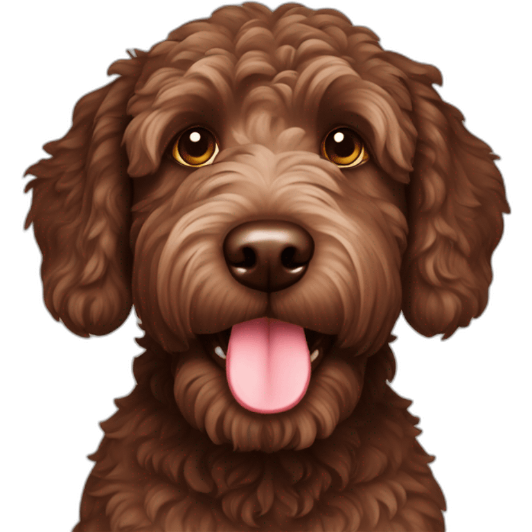 Chocolate labradoodle  emoji