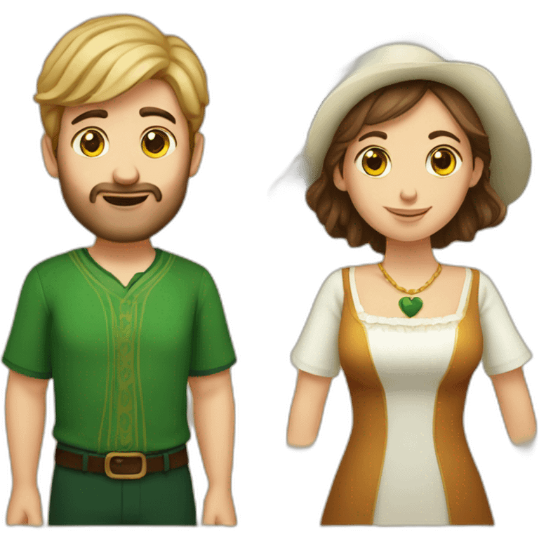 An irish man and an argentinian woman emoji