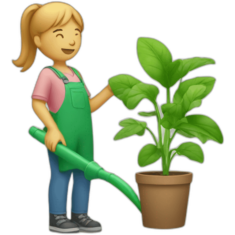 a person watering a plant emoji