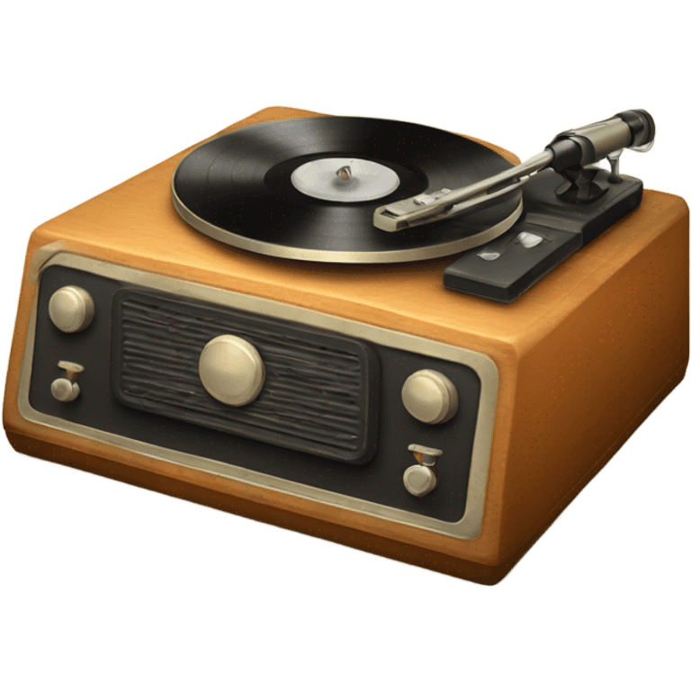 vintage record player  emoji