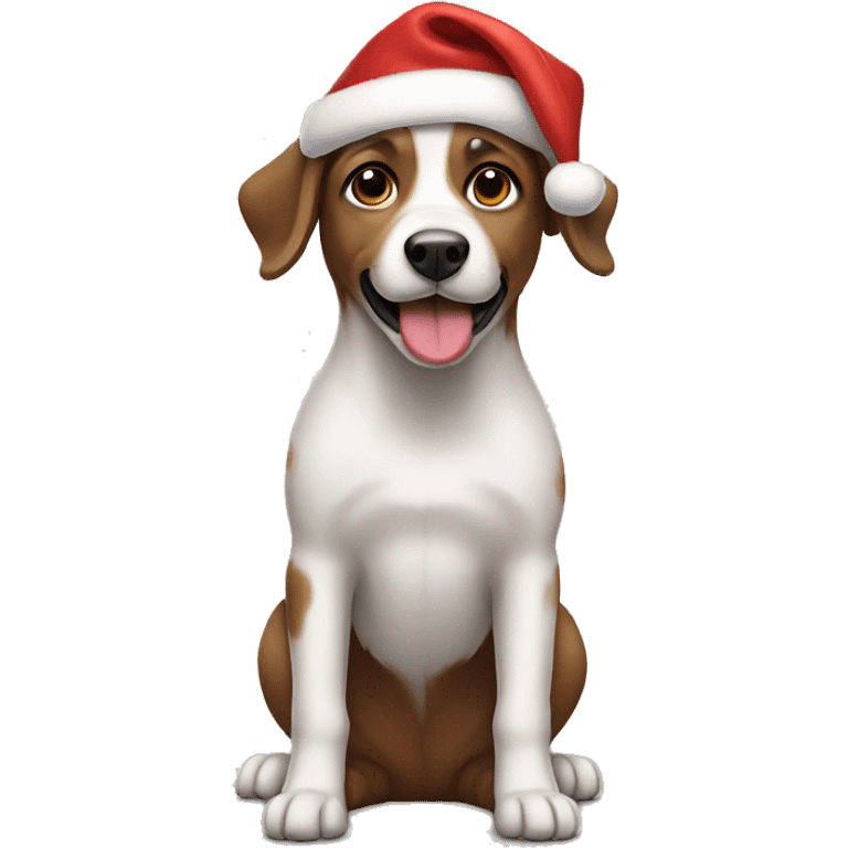 Christmas dog emoji