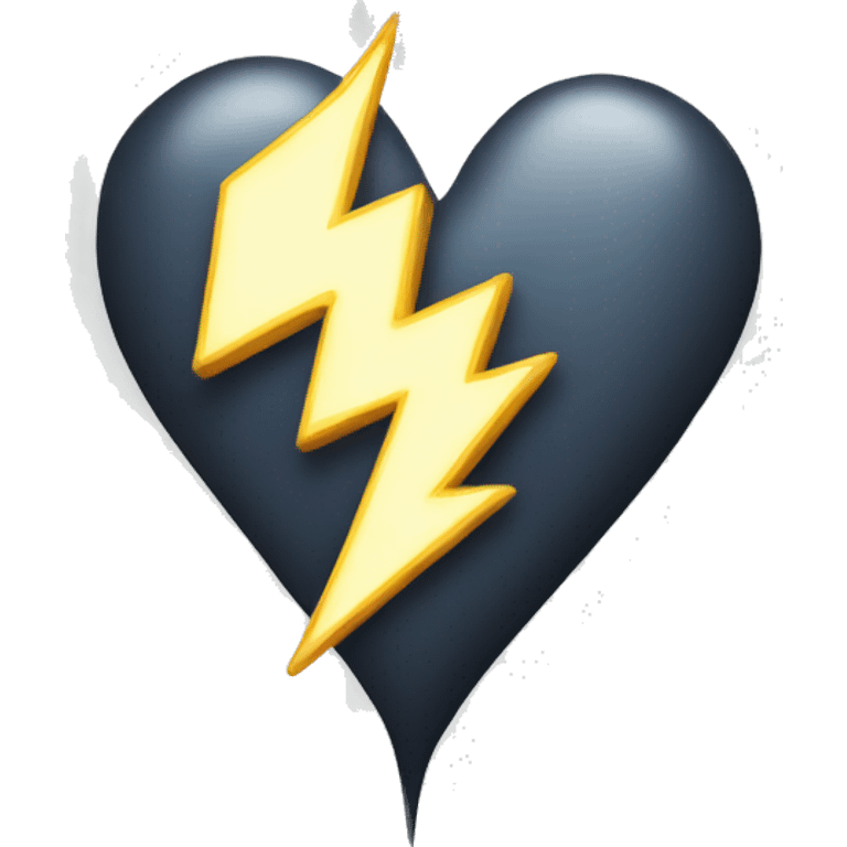 White lightning heart emoji