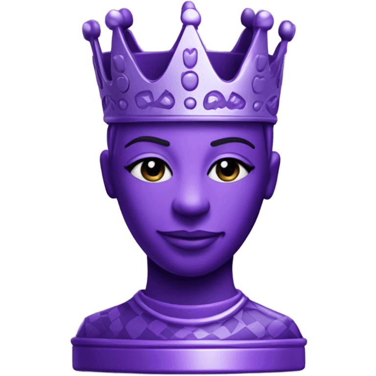 Purple Queen chess piece  emoji