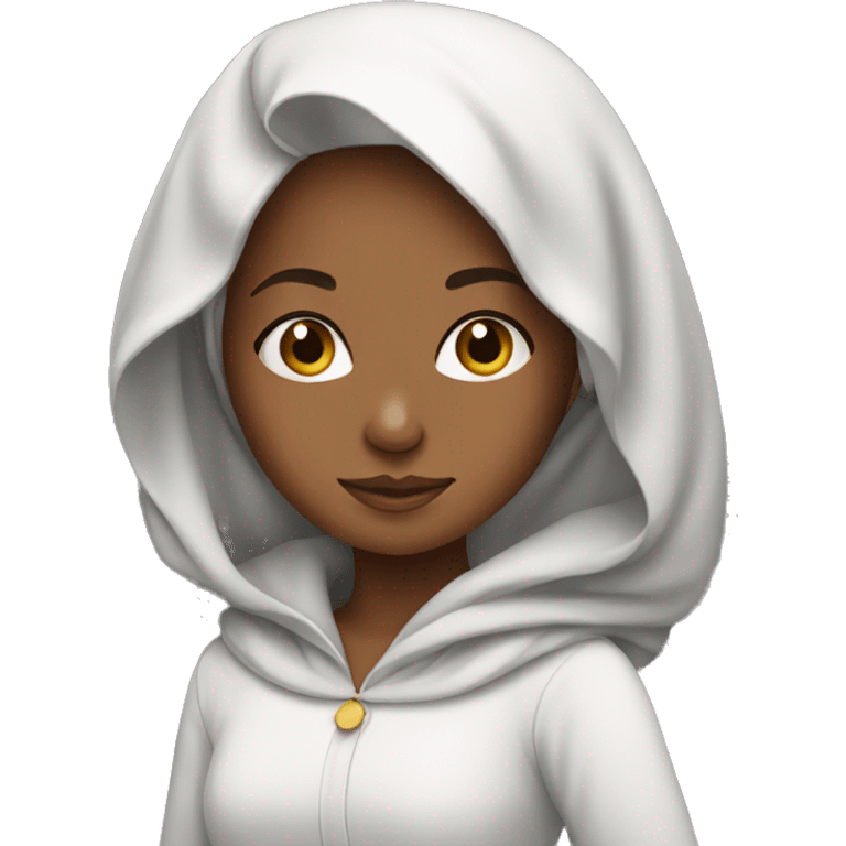 Muslim Girl with curls  emoji