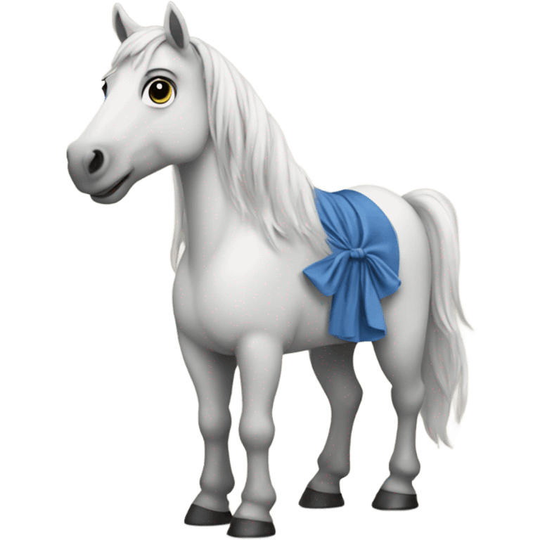 Horse wearing a dress emoji