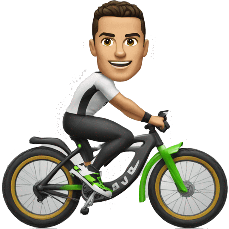 Cristiano Ronaldo sur un vélo  emoji