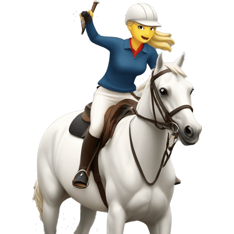 Polo horse with female rider emoji