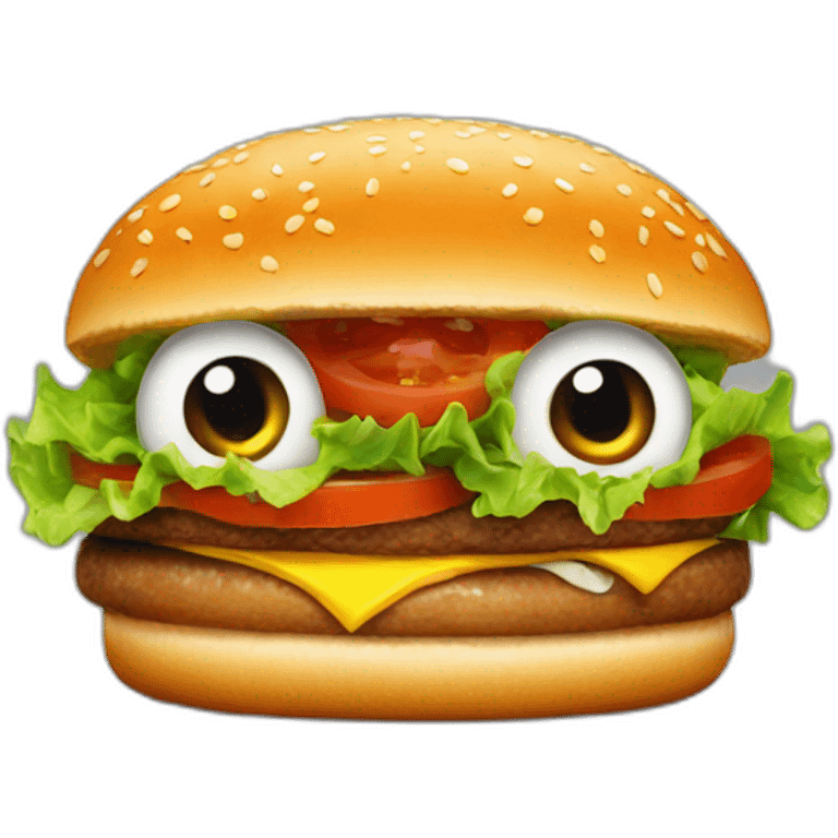 burger with eyes emoji