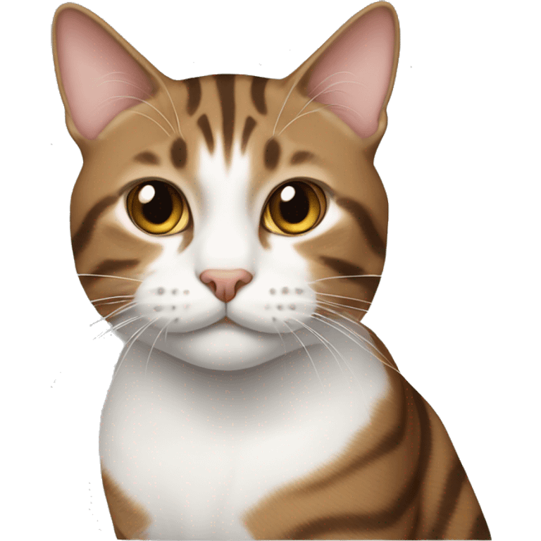 brown and white tabby cat  emoji