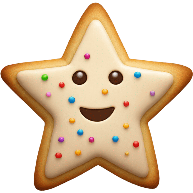 Star sugar cookie emoji