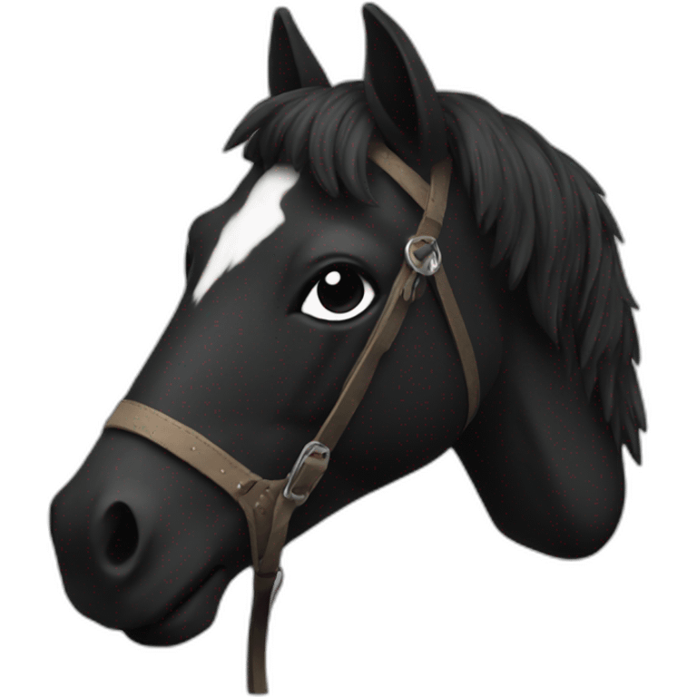 Hobbyhorse black emoji