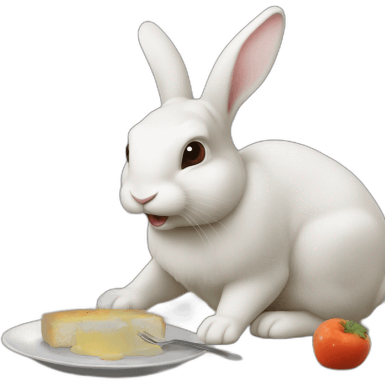 Lapin qui mange manuelle macron emoji