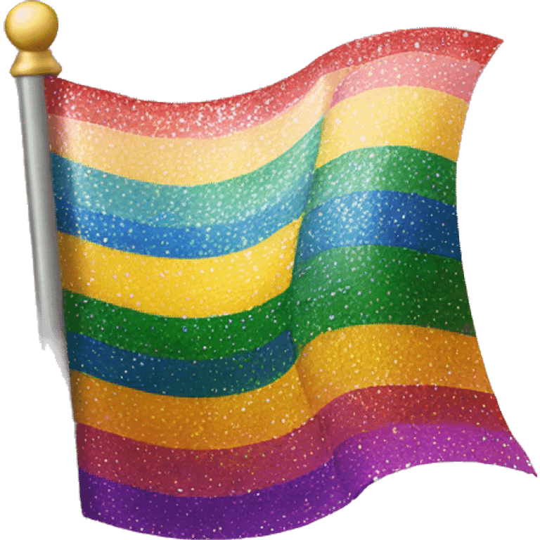 sparkly pride flag emoji