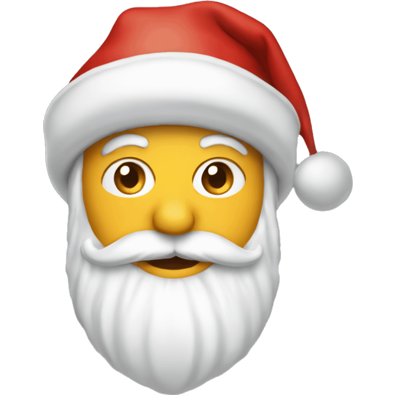 Santa who is wearing a big hat emoji