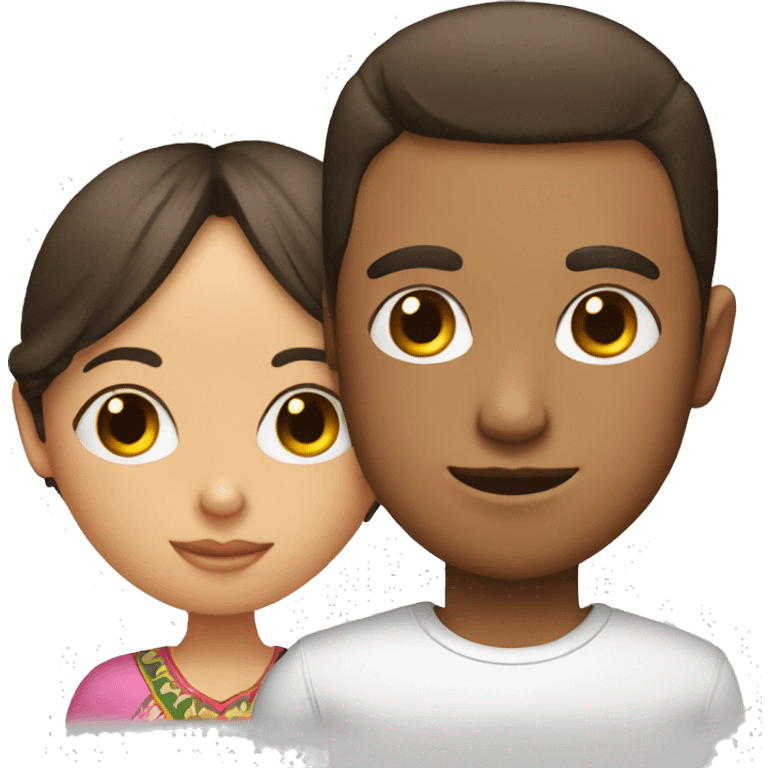 thin boy with big head next to a mexican girl emoji