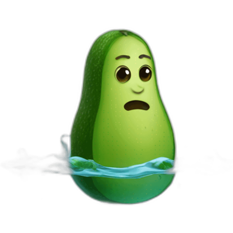 avocat dans l'eau emoji