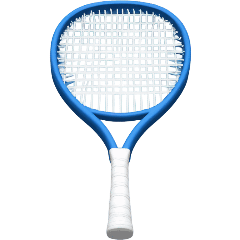 Blue tennis racket with white handle emoji