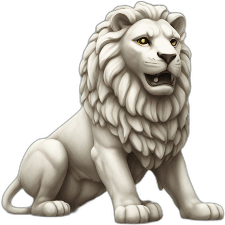 ancient marmor lion statue emoji