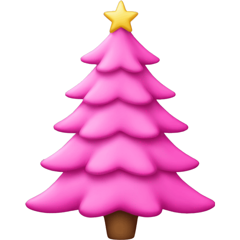 Pink Christmas tree  emoji