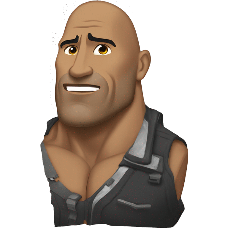 The rock levantando una ceja emoji