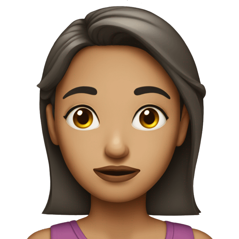 Woman giving side eye expression  emoji