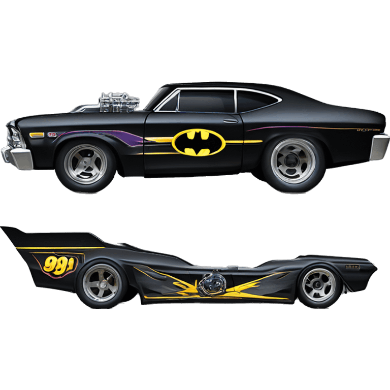 Radio Controlled 69 Nova Batman’s favorite, shaped like a top fuel Dragster with exposed suspension  emoji