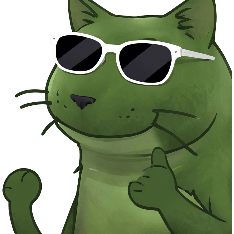 Cat with sunglasses emoji