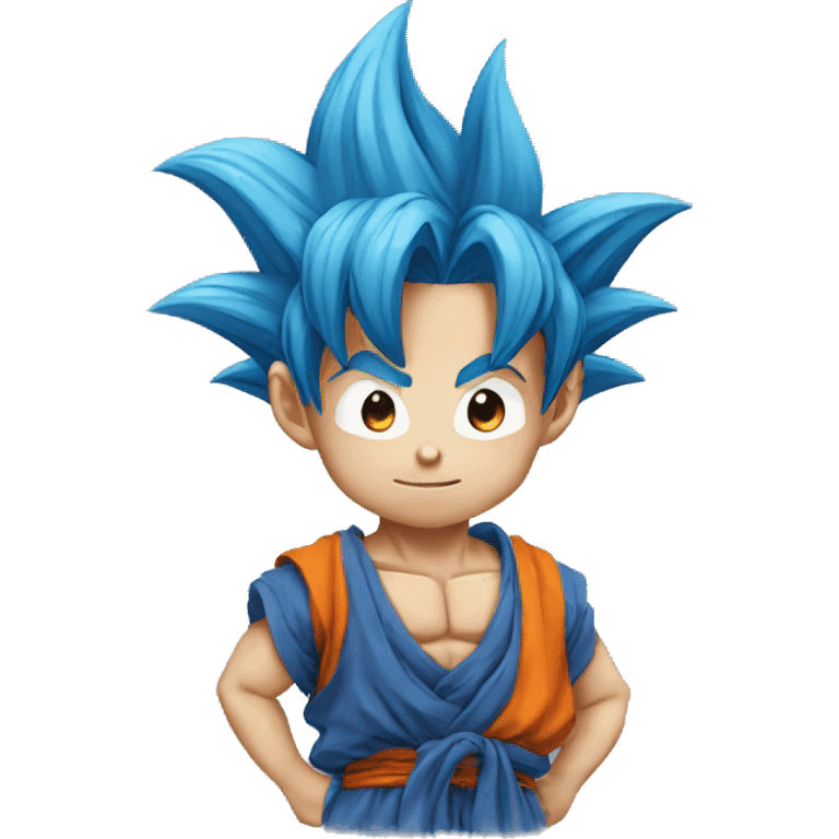 Son goku with blue hair emoji