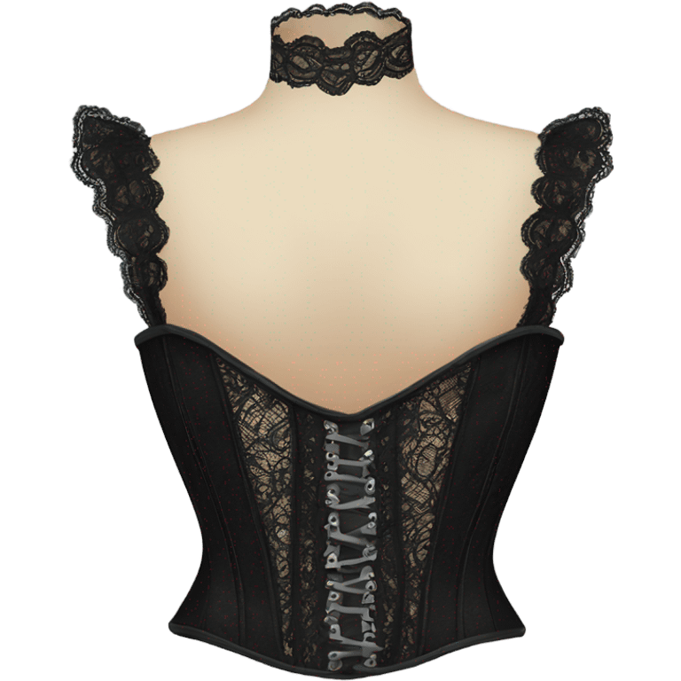 black lace corset emoji