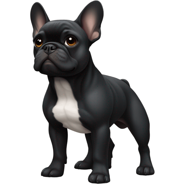 Black French bulldog  emoji