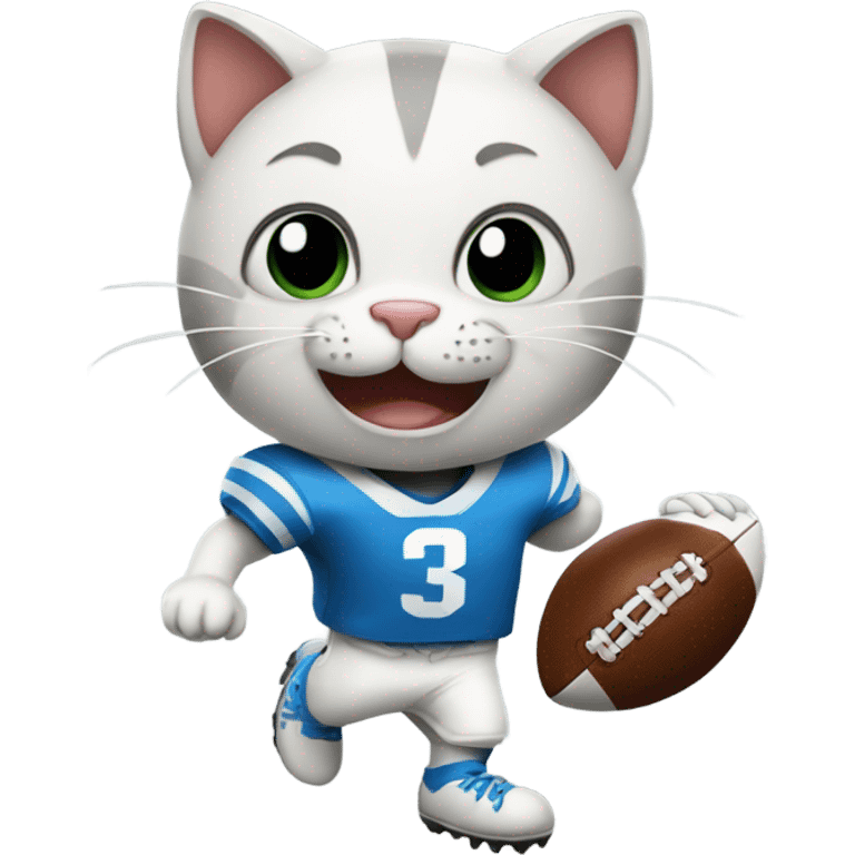 Cat playing football emoji