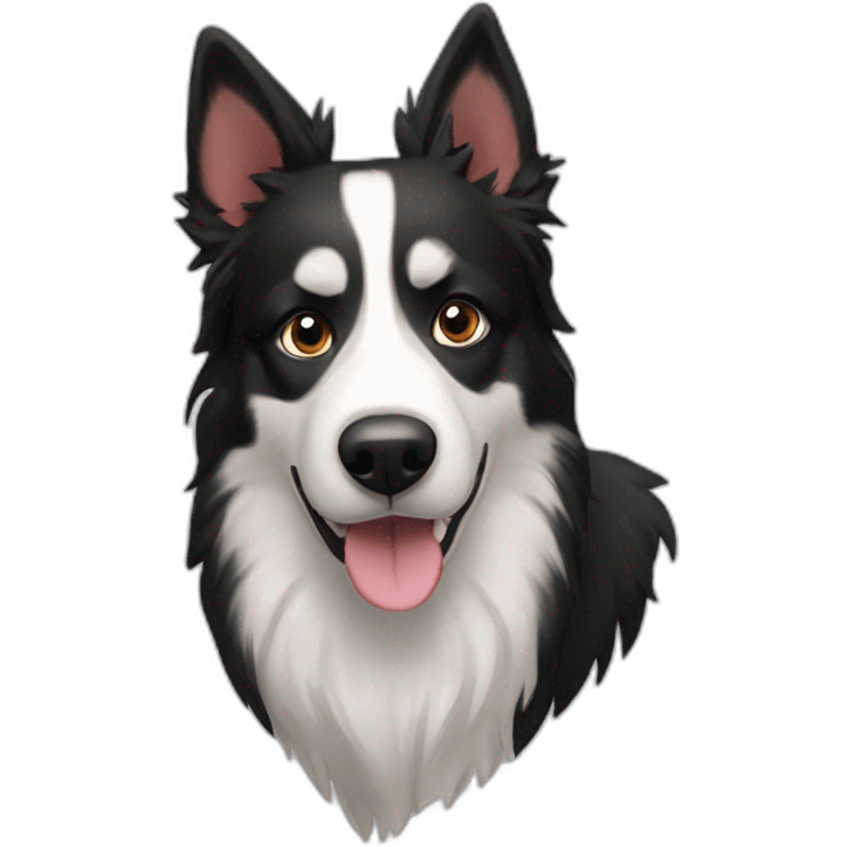 Border collie husky emoji