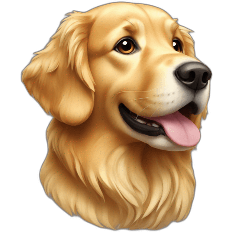 golden retriever dog emoji