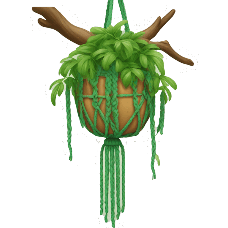 Hanging macrame plant  emoji