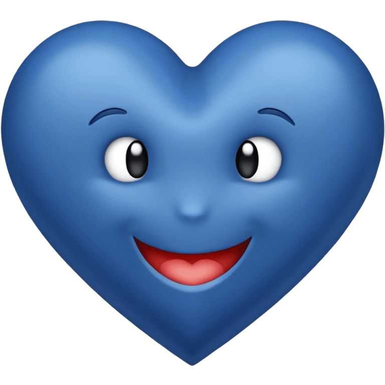 Dark blue heart with Have a Good Day in the middle emoji