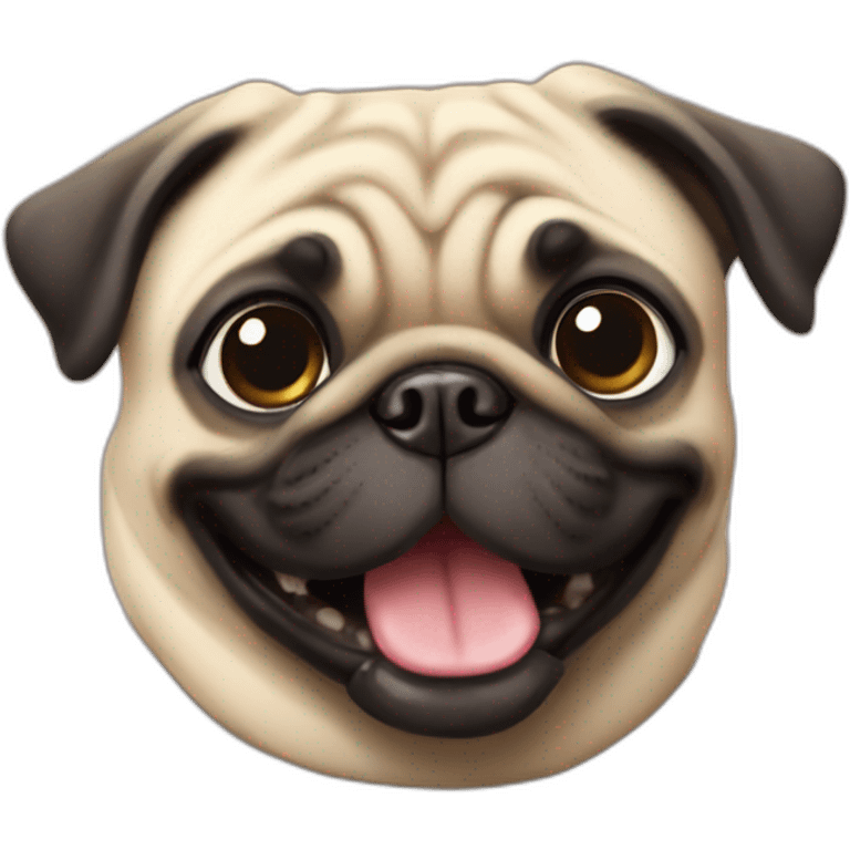 pug dog happy  emoji