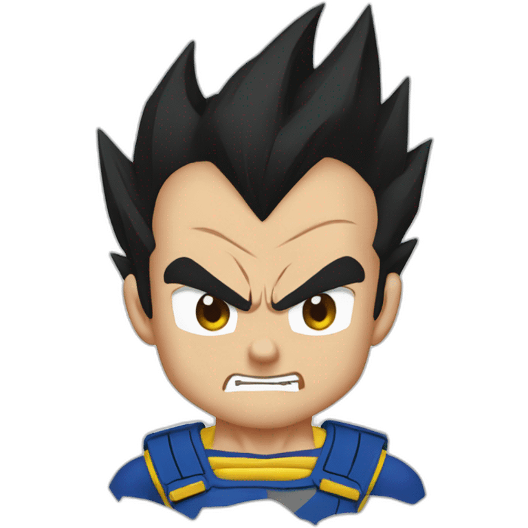 Vegeta with destroy shirt emoji