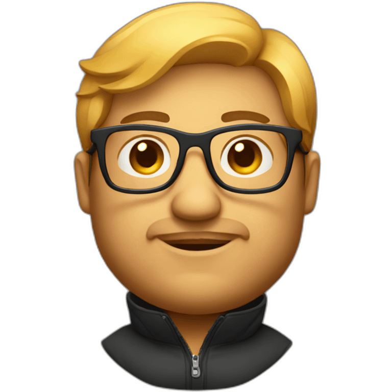 bold fat developer with glasses emoji