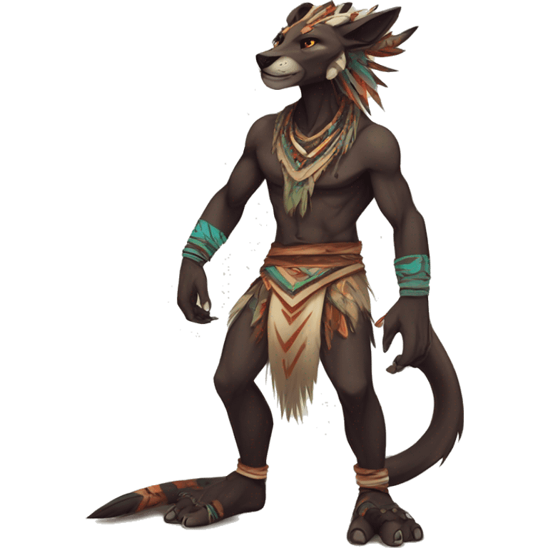  anthro tribal vernid full body by LiLaiRa emoji