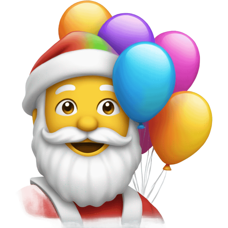 Santa with balloons  emoji