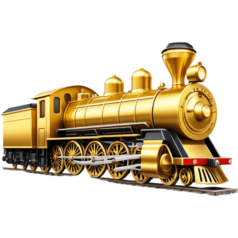 Golden locomotive emoji