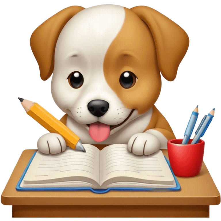 Dog eat homework  emoji