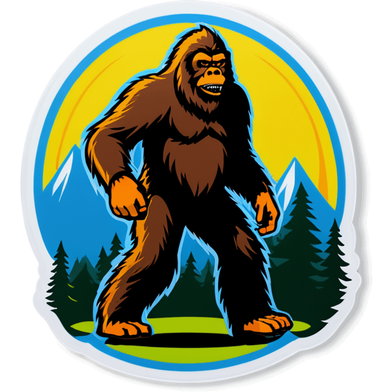 Sasquatch playing disc golf emoji