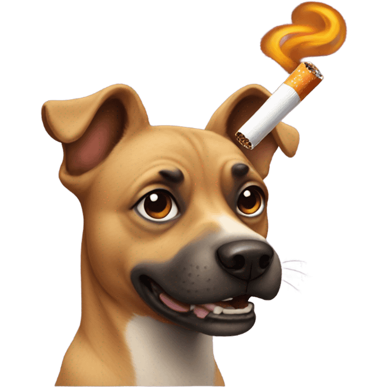 dog with a cigarette  emoji