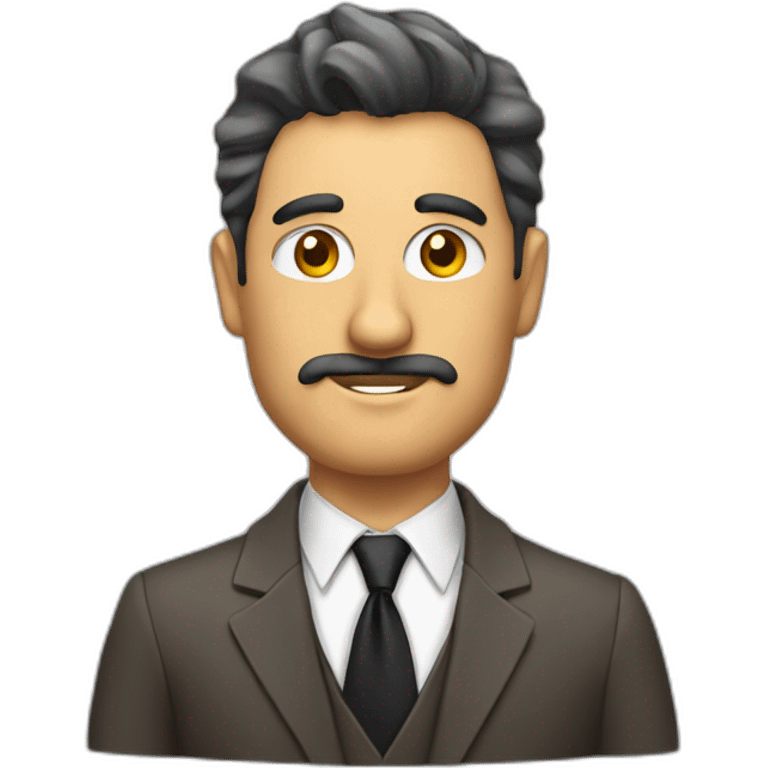 Hombre de traje con cabeza de leon emoji